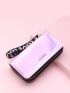 Slogan Graphic Long Wallet With Wristlet