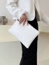 Crocodile Embossed Clutch Bag