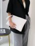 Crocodile Embossed Clutch Bag