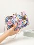 Mini Flower Decor Chain Box Bag