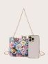 Mini Flower Decor Chain Box Bag