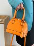 Crocodile Embossed Dome Bag