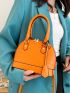 Crocodile Embossed Dome Bag