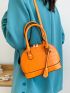 Crocodile Embossed Dome Bag