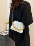 Minimalist Metal Detail Dome Bag