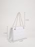 Quilted Pattern Chain Square Bag