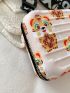 Mini Cartoon Pattern Colorblock Square Bag