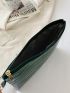Minimalist Croc Embossed Wristlet Bag