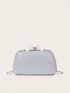 Glitter Rhinestone Decor Chain Box Bag