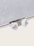 Glitter Rhinestone Decor Chain Box Bag