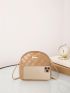 Mini Quilted Detail Metal Decor Dome Bag