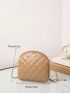 Mini Quilted Detail Metal Decor Dome Bag