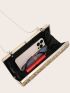 Allover Rhinestone Decor Box Bag