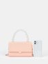 Mini Faux Pearl Decor Flap Box Bag