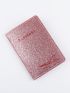 Metallic Letter Graphic Passport Case