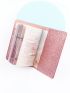 Metallic Letter Graphic Passport Case