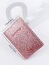Metallic Letter Graphic Passport Case
