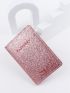 Metallic Letter Graphic Passport Case