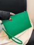 Lizard Embossed Square Bag With Wristlet