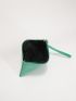 Lizard Embossed Square Bag With Wristlet
