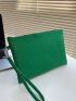 Lizard Embossed Square Bag With Wristlet