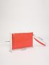 Lizard Embossed Square Bag With Wristlet