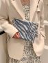Zebra Striped Pattern Square Bag With Wristlet