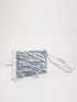 Zebra Striped Pattern Square Bag With Wristlet
