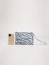 Zebra Striped Pattern Square Bag With Wristlet