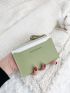 Letter Embossed Textured Small Wallet