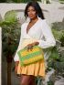 Two Tone Straw Bag