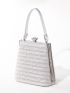 Mini Rhinestone Decor Chain Box Bag