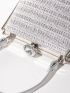 Mini Rhinestone Decor Chain Box Bag