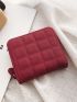 Plaid Zipper Around Small Purse