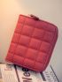 Plaid Zipper Around Small Purse