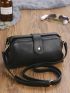 Minimalist Snap Button Bucket Bag