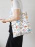 Cartoon Graphic Shopper Bag
