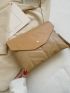 Stitch Detail Flap Square Bag