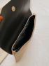 Stitch Detail Flap Square Bag