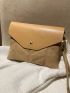 Stitch Detail Flap Square Bag