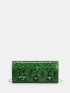 Snakeskin Print Chain Square Bag