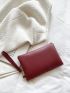 Geometric Clutch Bag With Wristlet