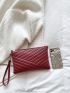 Geometric Clutch Bag With Wristlet