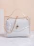 Mini Clear Flap Square Bag With Inner Pouch