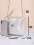 Mini Clear Flap Square Bag With Inner Pouch