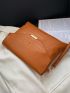 Croc Decor Clutch Bag