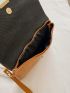 Croc Decor Clutch Bag