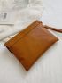 Croc Decor Clutch Bag