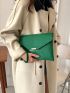 Croc Decor Clutch Bag
