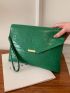 Croc Decor Clutch Bag